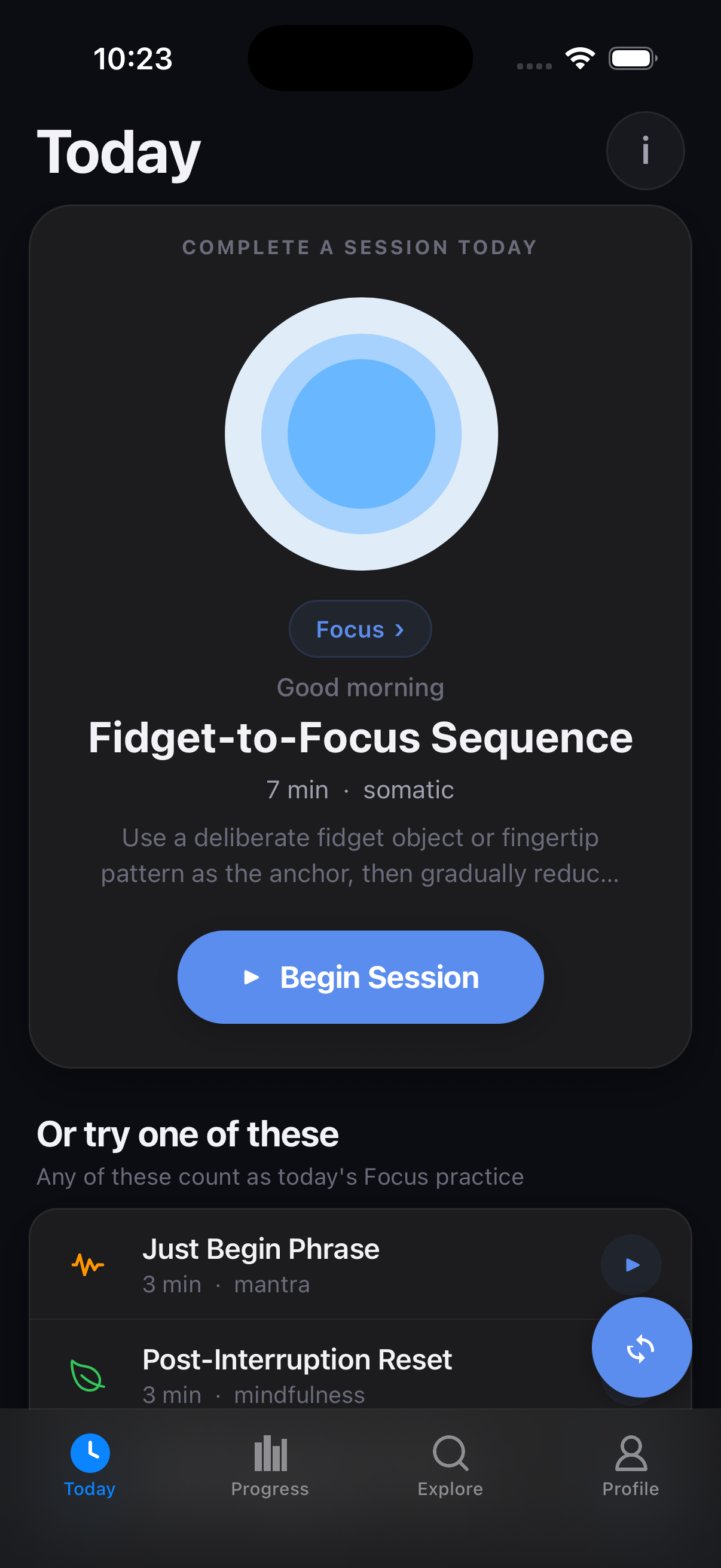 Neurotype Today screen